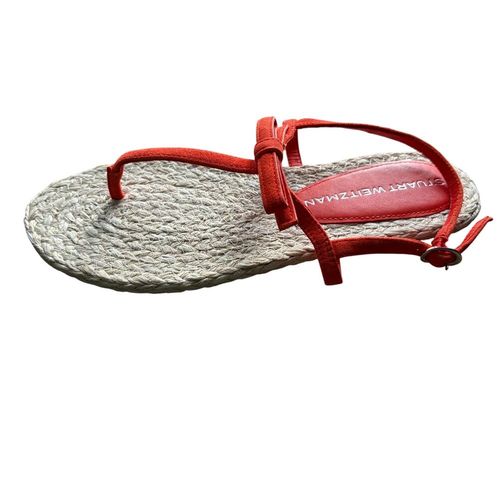 Stuart Weitzman Felicity Espadrille Slingback Orange Sandal Sz 8‎ - Picture 5 of 15